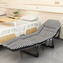 Outdoor Folding Bed with Side Pocket Office Nap Bed Single Person Nap Bed