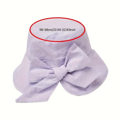 Versatile Sunshade Bucket Hat With Bow for Men Women Daily Shopping Party