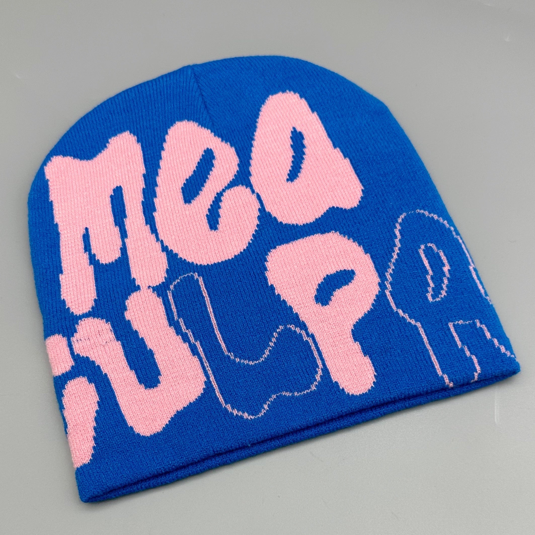 Alphabet Jacquard Multicolor Knit Beanie