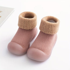 Girls' Plus Fleece Slip-On Shoes for Autumn and Winter