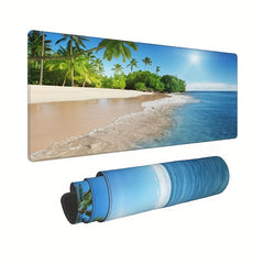 Extended XL Beachy Mousepad Desk Pad Large Rubber Mice Pads