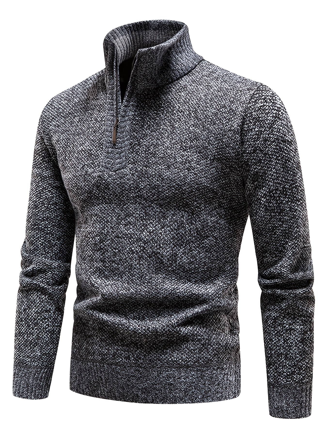 Men's Plush Fleece High Neck Sweater