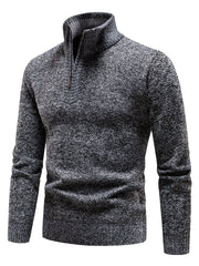 Men's Plush Fleece High Neck Sweater