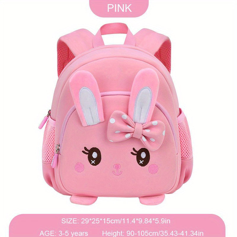 3D Cartoon Rabbit Kids Backpack for School Boys Girls