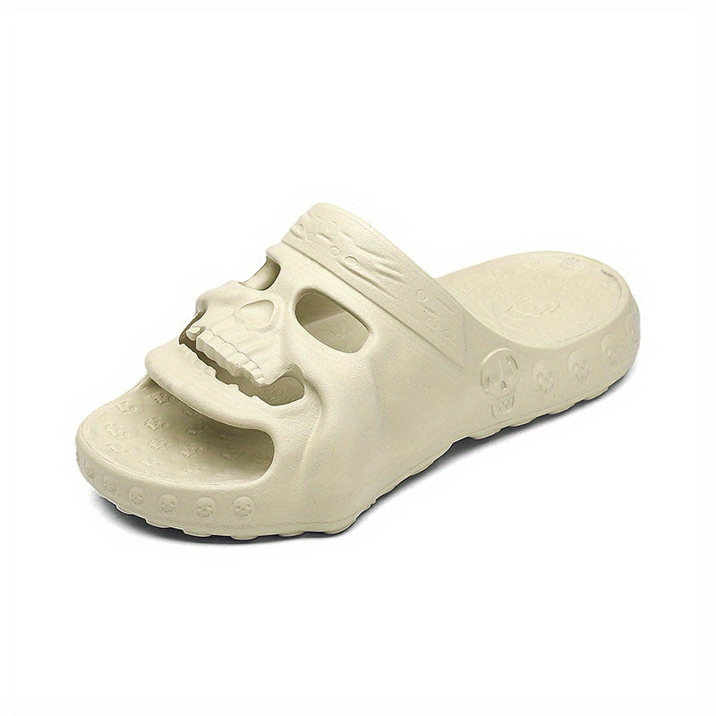 Men's Skull Slides Non Slip Slippers Open Toe Shoes