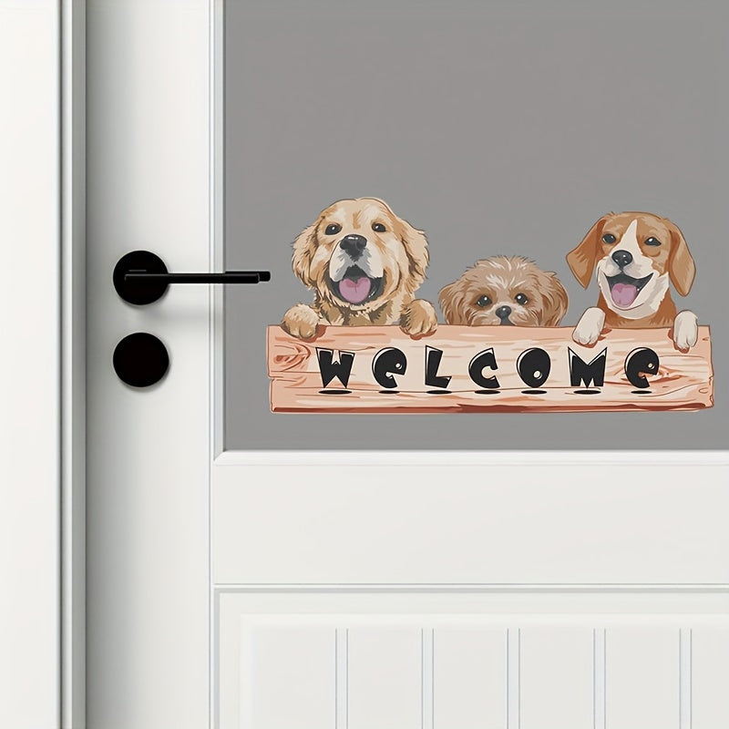 Dog Welcome Wood Sign for Front Door Outdoor Decor Home Porch Dogs Welcome