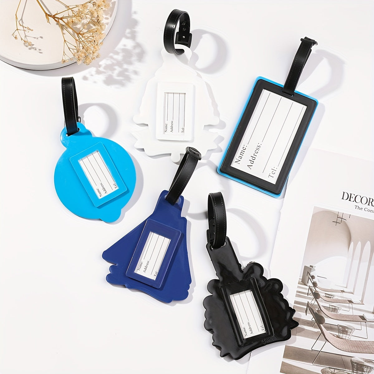 Stylish Print Silicone Luggage Tag Durable Boarding Tag