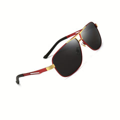 Men's Vintage Polarized Square Sunglasses UV Protection Sunshade