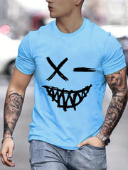 Smile Graphic T-shirt for Men - Casual Summer Tee