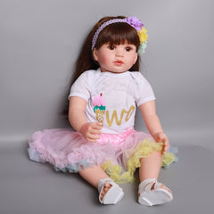 22 Inch 55 Cm Reborn Doll Lifelike Silicone Vinyl Dolls Girl Toy