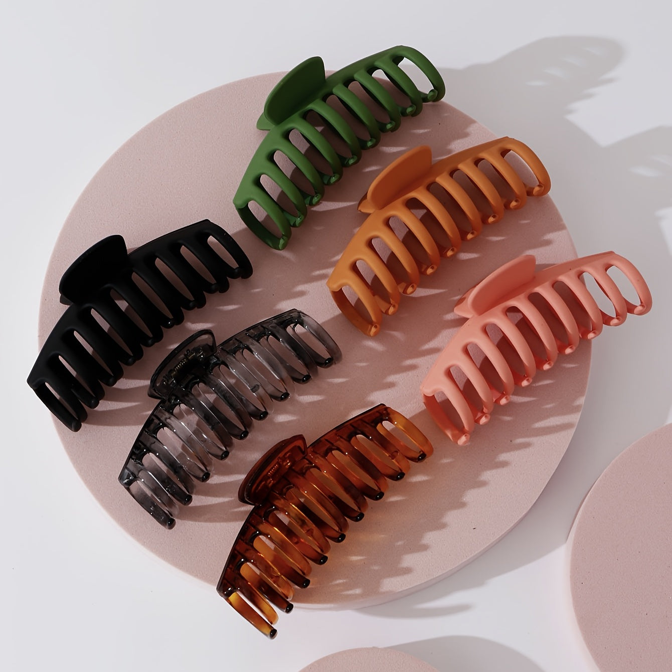 6pcs Matte Nonslip Large Hair Claw Clips Hair Accessories