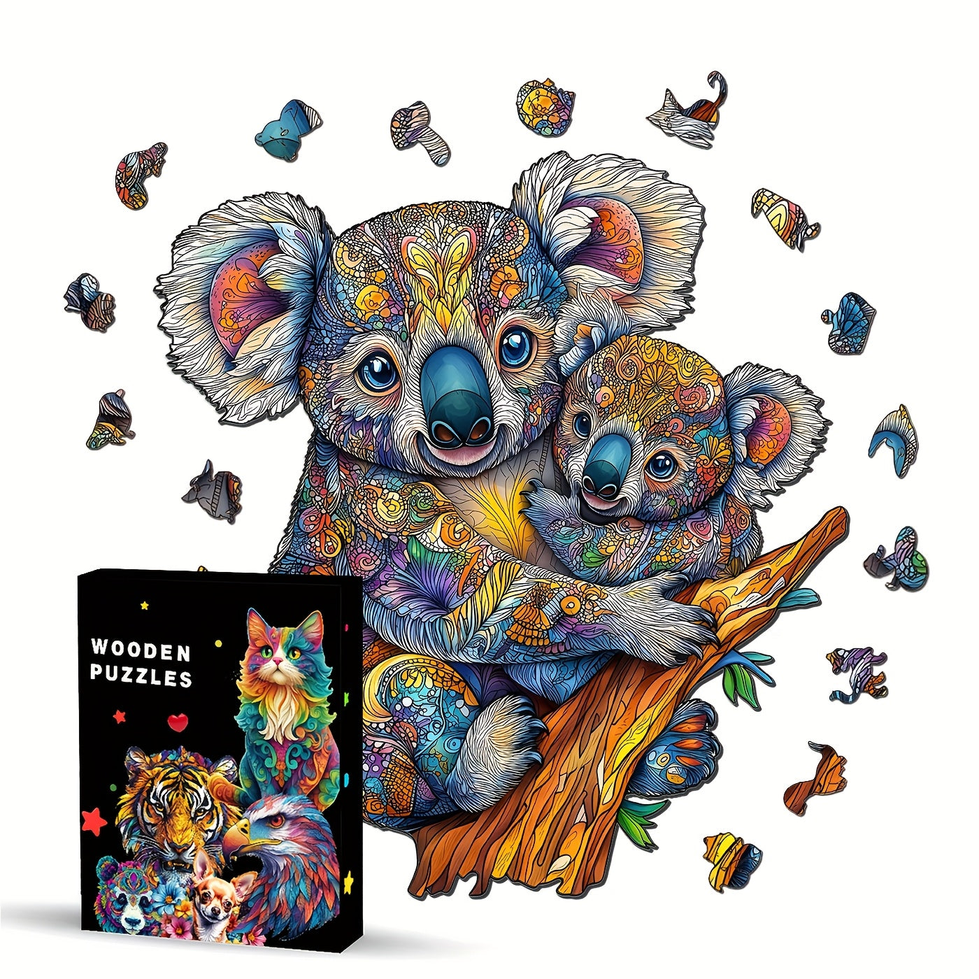 Koala Mother & Youngsters Wooden Puzzle Toy