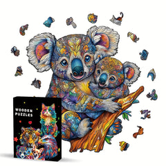 Koala Mother & Youngsters Wooden Puzzle Toy