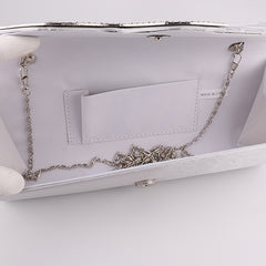 Ruched Rhinestone Evening Bag Clutch Banquet Wedding Dinner Bag