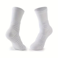 3 Pairs Thickened Non-slip Basketball Socks - Mid Calf Length