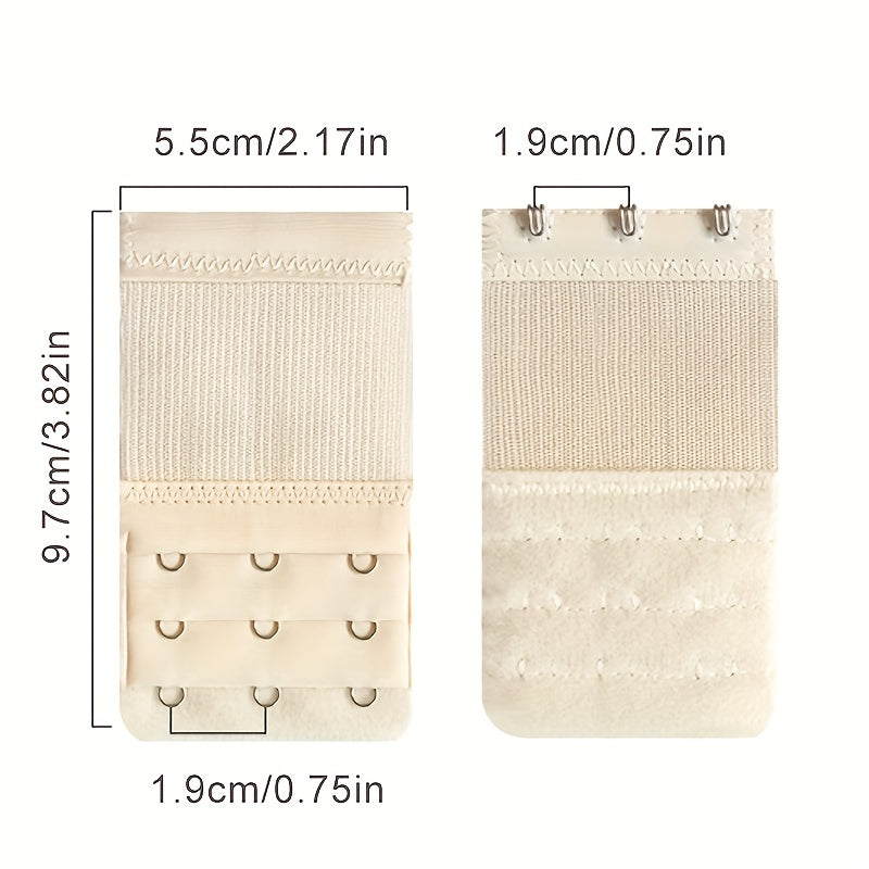 3pcs Bra Extension Buckle Set 3 Rows 3 Hook Bra Strap Extenders