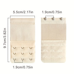 3pcs Bra Extension Buckle Set 3 Rows 3 Hook Bra Strap Extenders