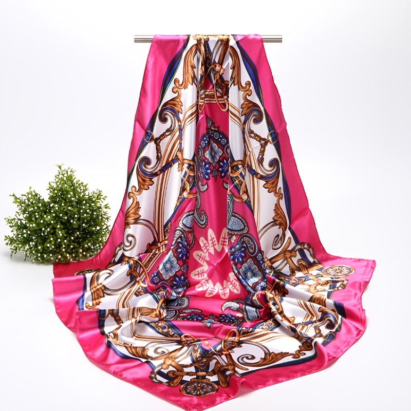 Satin Silk Large Square Scarf