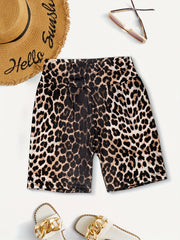 Kid Girls Animal Printed High Rise Butter Biker Shorts Yoga Shorts Outwear Short