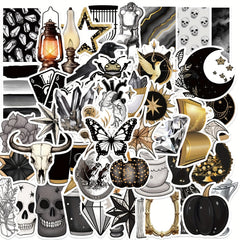 50pcs Gothic Style Graffiti Stickers for Laptop Helmet Cup