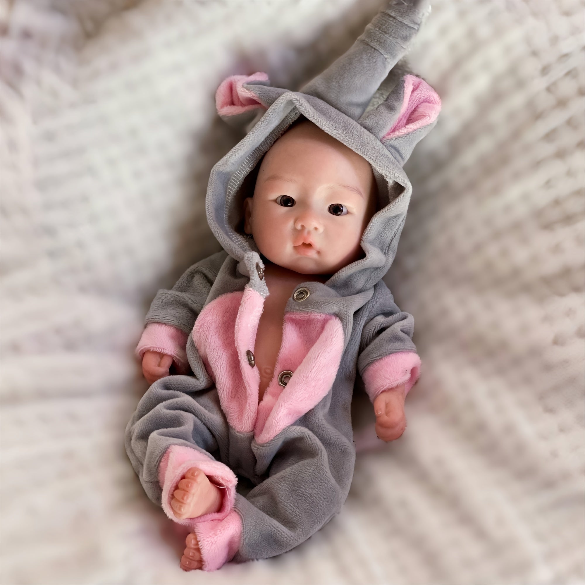 10 Inch Silicone Baby Boy Reborn Doll with Visible Veins