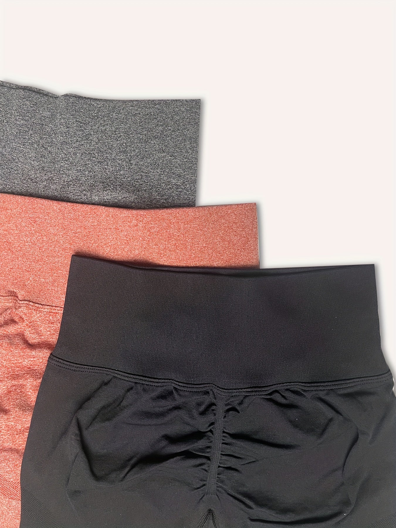 Solid Yoga Sports Shorts High Stretch Fitness Running Workout Shorts
