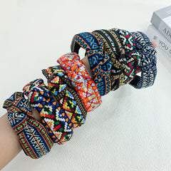 Boho Embroidery Braided Hair Hoop Hair Accessories