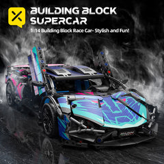 Cyberblock sports car 1314pcs precision particle assembly