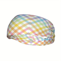 Rainbow Geometric Pattern Sport Headband