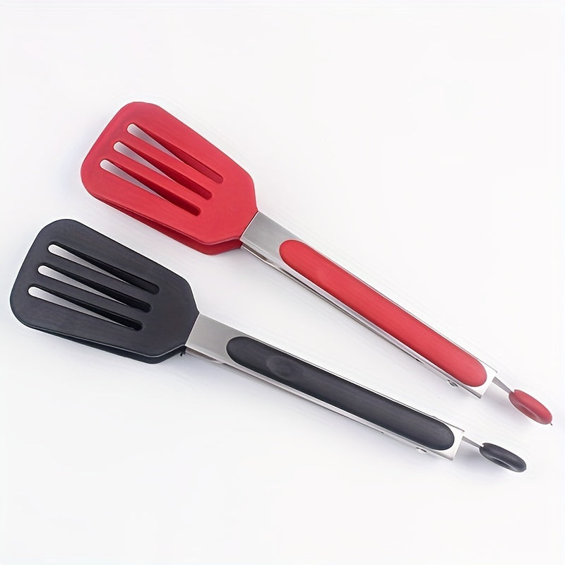9-12 Square Head Shovel Clip Food Clip High Temp Silicone Non-stick Kitchen BBQ