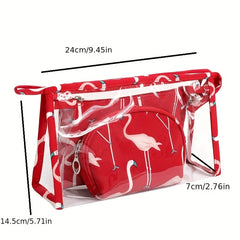 3pcs Waterproof Transparent Cosmetic Bag PVC Travel Storage Bag