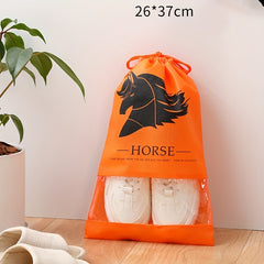 Portable Drawstring Shoe Storage Bag Travel Organizer Non-woven Dust Bag