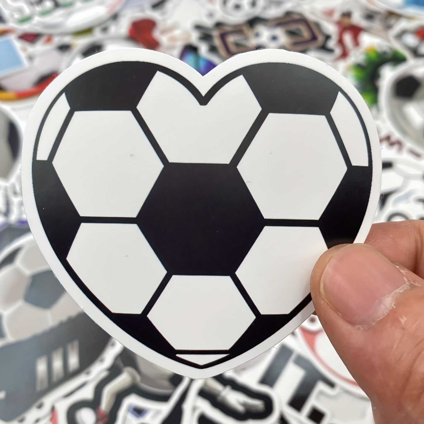 50pcs Football Stickers Vinyl Football Water Bottle Stickers Pack Football