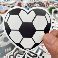 50pcs Football Stickers Vinyl Football Water Bottle Stickers Pack Football