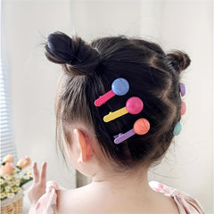 7pcs Heart Square Star Hairpin Girls Hair Accessories