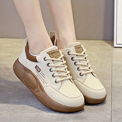 Women's Low Platform Sneakers Lace-up Running Shoes