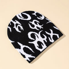 Men's Coldproof Melon Leather Knitted Hat