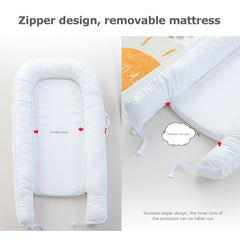 Organic Cotton Baby Lounger Nest Soft Portable Co Sleeping Bed Bassinet