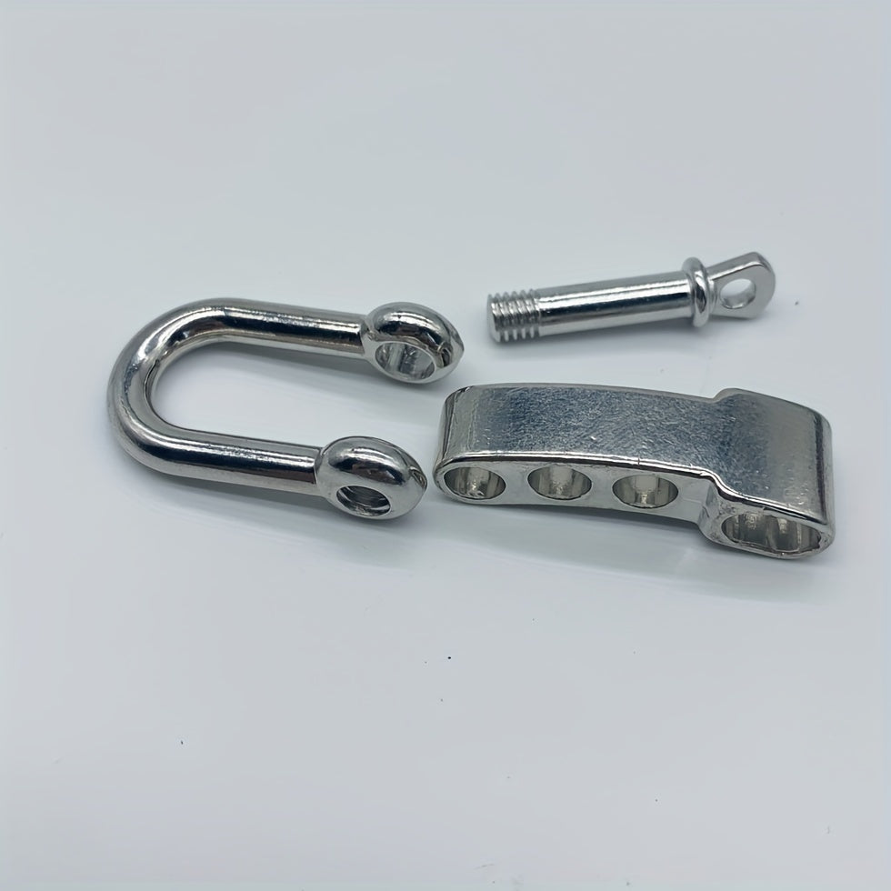 Adjustable Metal Cord Bracelet Shackle - Outdoor Survival Rope Accessory
