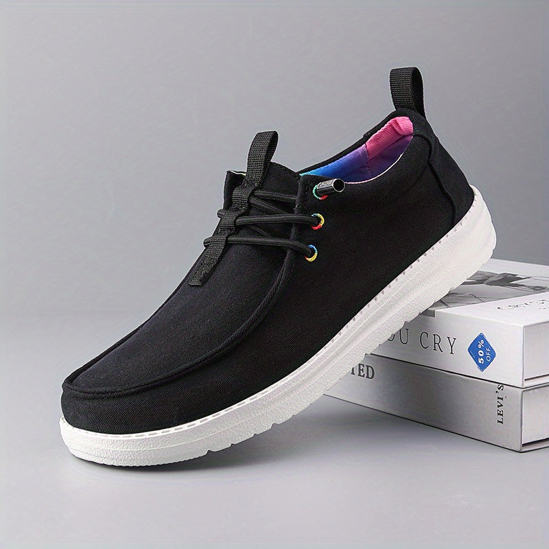 Men's Lightweight Comfy Loafers - Casual Elastic Band Shoes