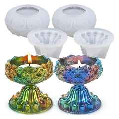 Tealight Candle Holder Resin Molds Set for Epoxy Casting DIY Wedding