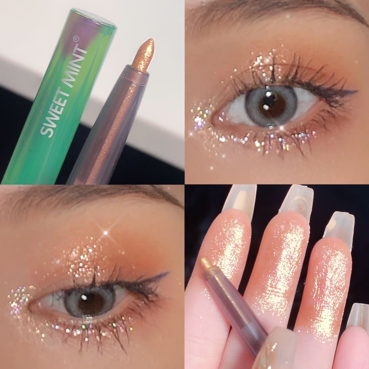 Shimmer Eyeliner Gel Pen Waterproof Smudge Proof 6 Colors