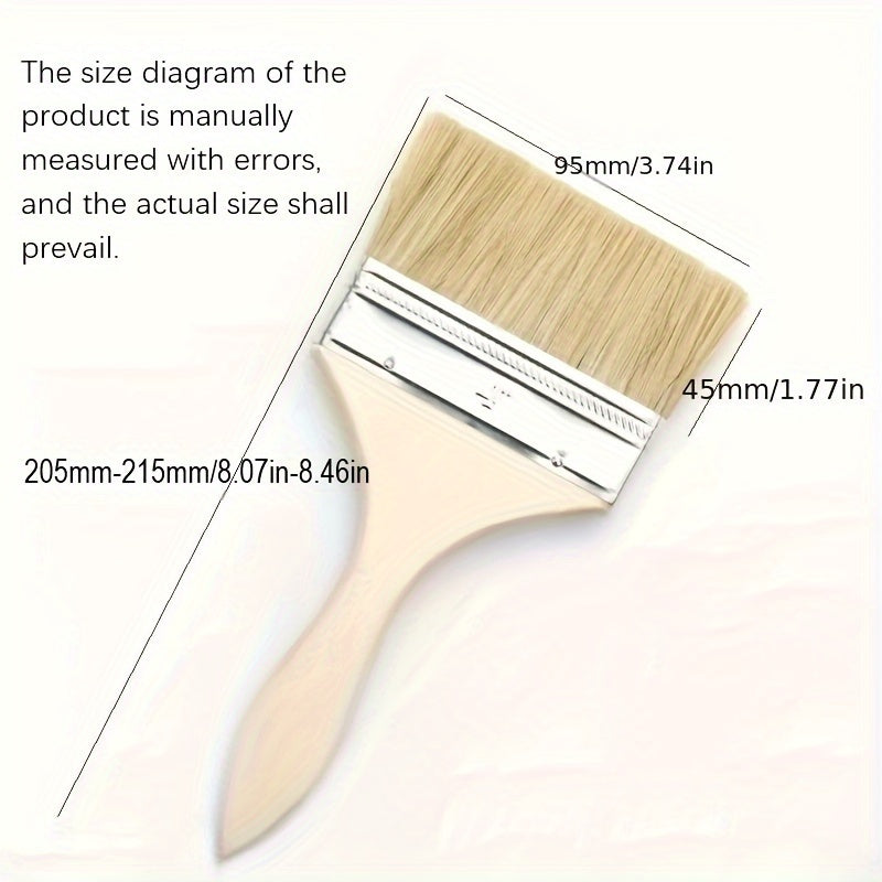 Wooden Handle Paint Brush Pig Hair Sideburns Brush