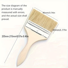 Wooden Handle Paint Brush Pig Hair Sideburns Brush