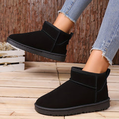 Women's Thermal Lined Snow Boots Slip On Non slip Winter Fluffy Shoes