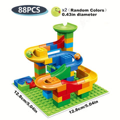 88pcs Building Blocks & Ball Toys Puzzle Slide Toys DIY for Boys/Girls