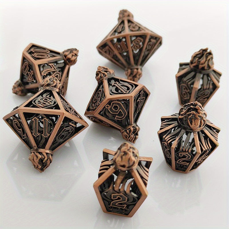 Hollow Wine Bottle Dice Set Of 7 For RPG Games
