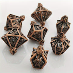 Hollow Wine Bottle Dice Set Of 7 For RPG Games
