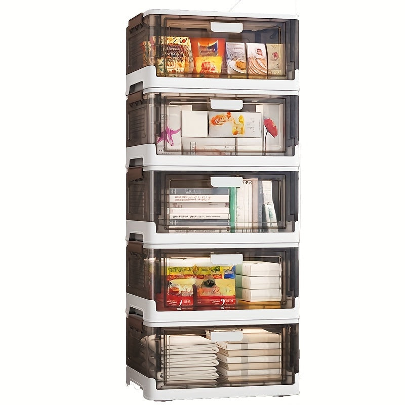 Foldable Shoes Storage Drawer Box with Doors Portable Storage Box