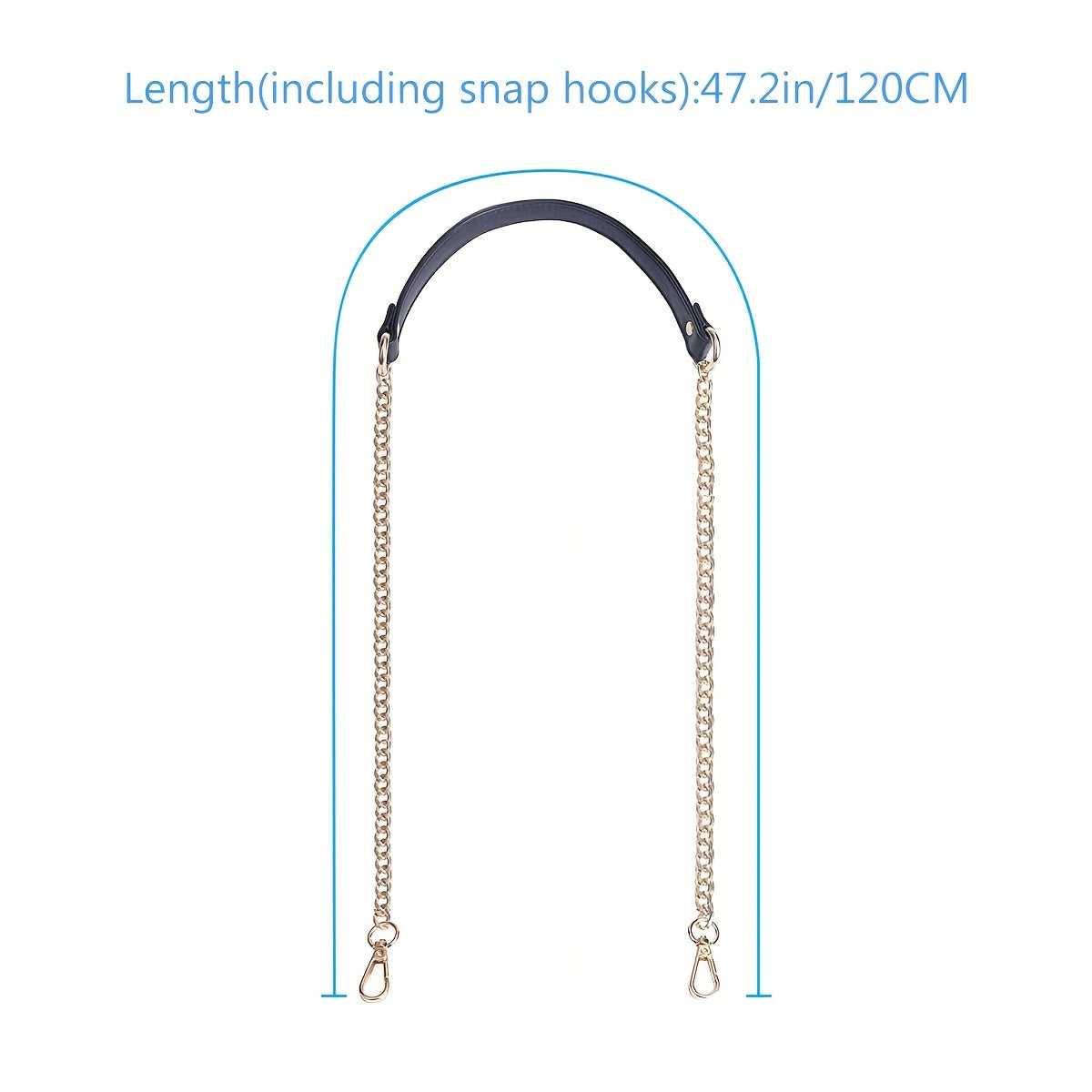 Metal Strap for Shoulder Bag Lightweight Reusable Strap